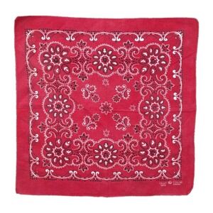 Vtg 50s 60s Elephant Trunk Up Bandana Indigo Red Selvedge Cotton Workwear #1848